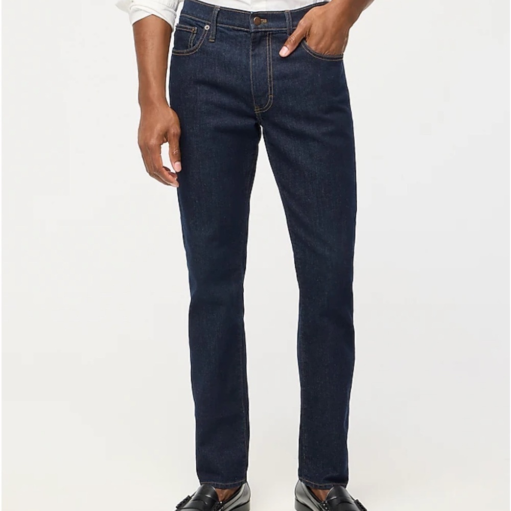 NWT J. Crew Factory Dark Denim Driggs Stretch Slim Fit Jeans